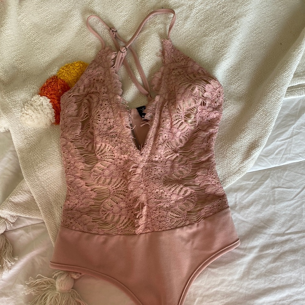 Dusty Pink/Nude Lace bodysuit